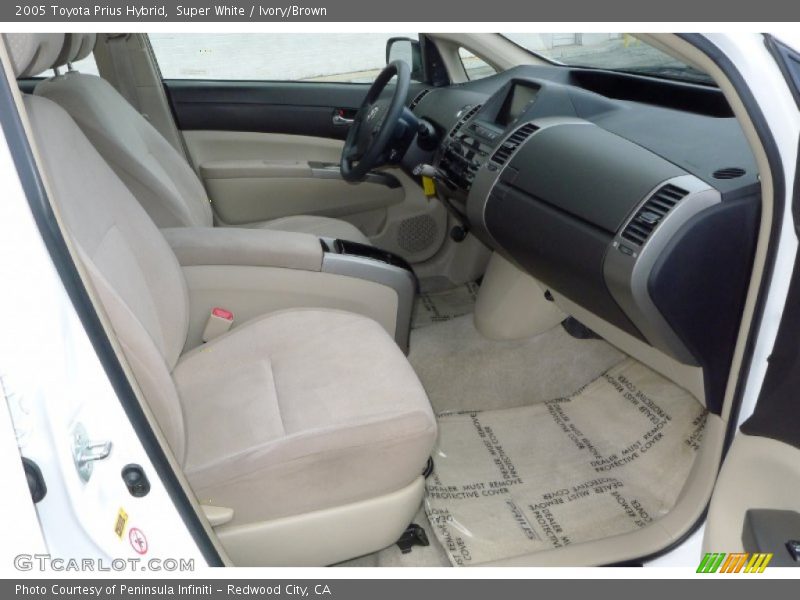 Super White / Ivory/Brown 2005 Toyota Prius Hybrid