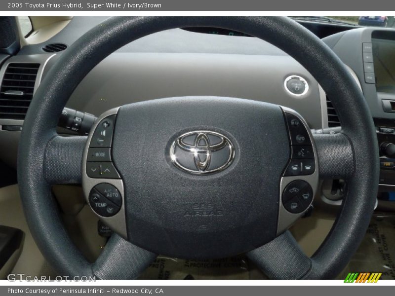 Super White / Ivory/Brown 2005 Toyota Prius Hybrid