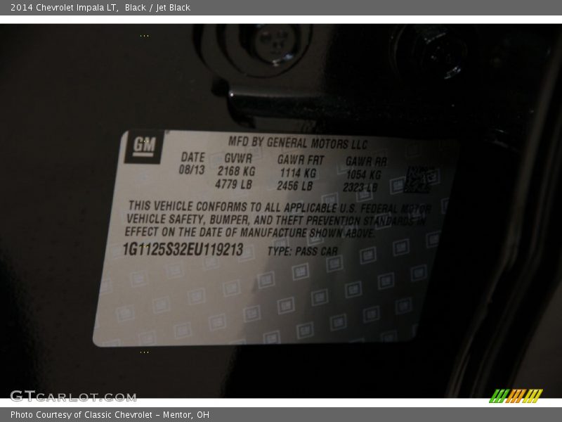 Black / Jet Black 2014 Chevrolet Impala LT