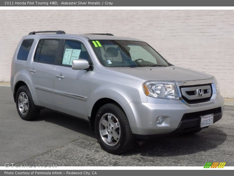 Alabaster Silver Metallic / Gray 2011 Honda Pilot Touring 4WD