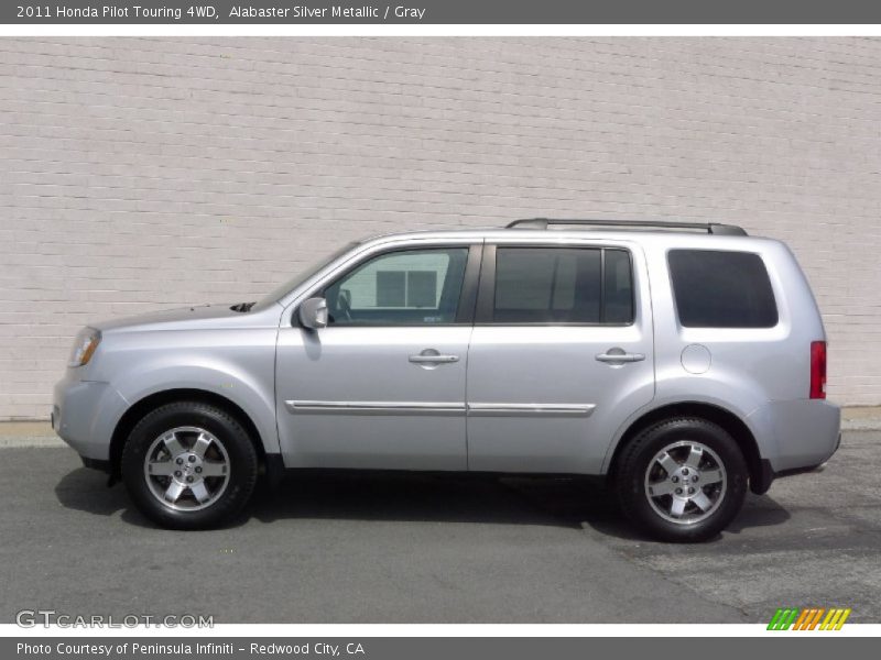 Alabaster Silver Metallic / Gray 2011 Honda Pilot Touring 4WD