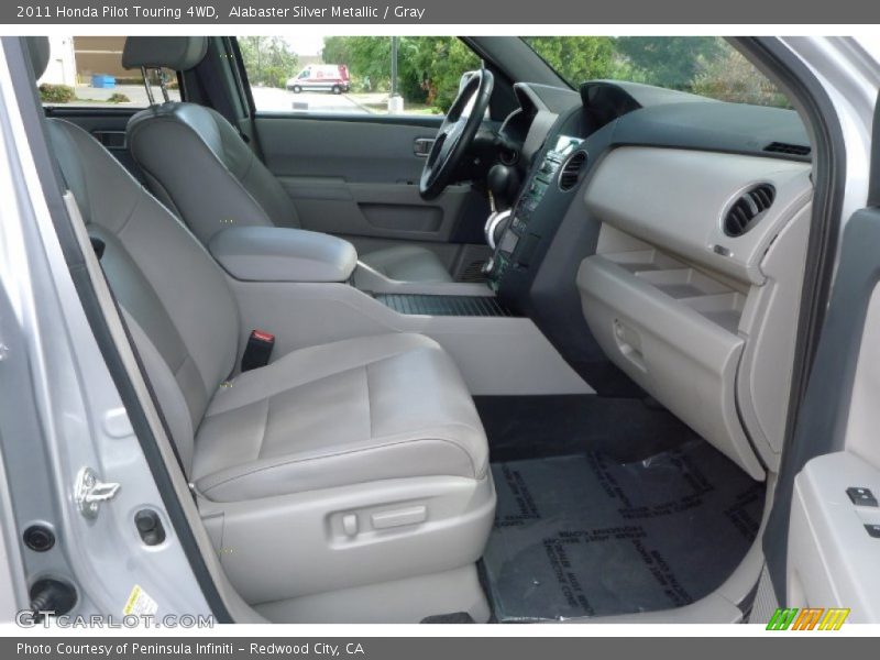 Alabaster Silver Metallic / Gray 2011 Honda Pilot Touring 4WD