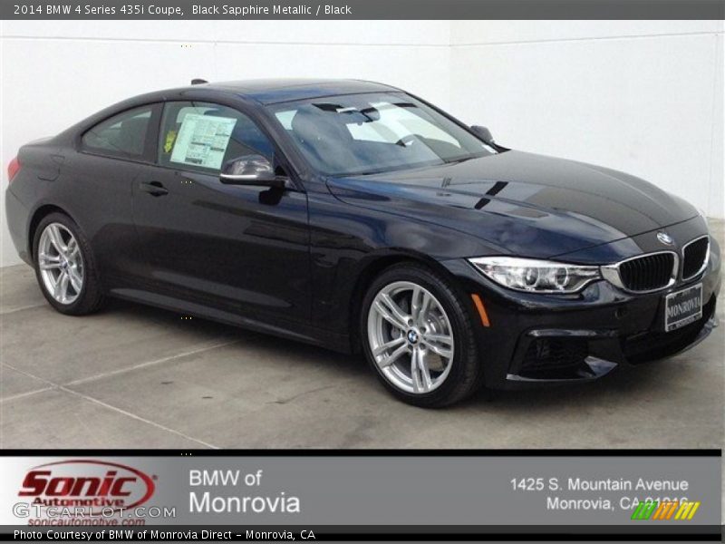 Black Sapphire Metallic / Black 2014 BMW 4 Series 435i Coupe