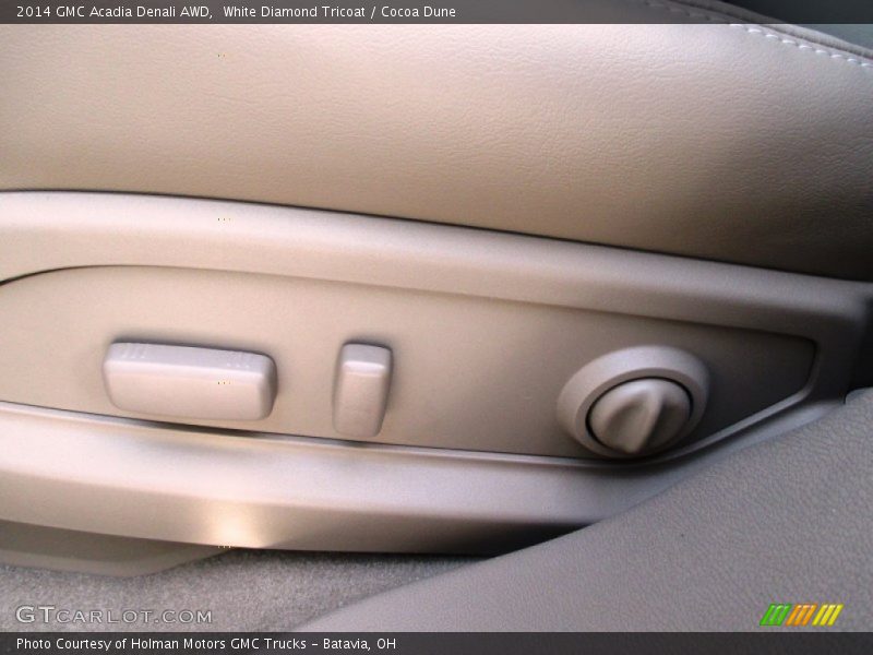 White Diamond Tricoat / Cocoa Dune 2014 GMC Acadia Denali AWD