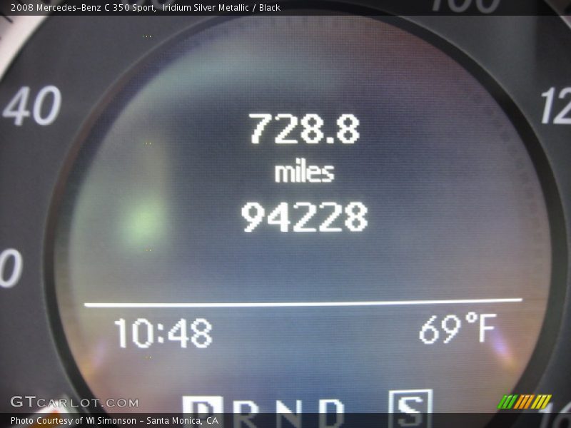 Iridium Silver Metallic / Black 2008 Mercedes-Benz C 350 Sport