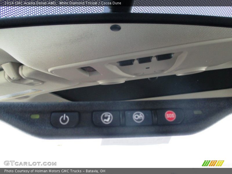 White Diamond Tricoat / Cocoa Dune 2014 GMC Acadia Denali AWD