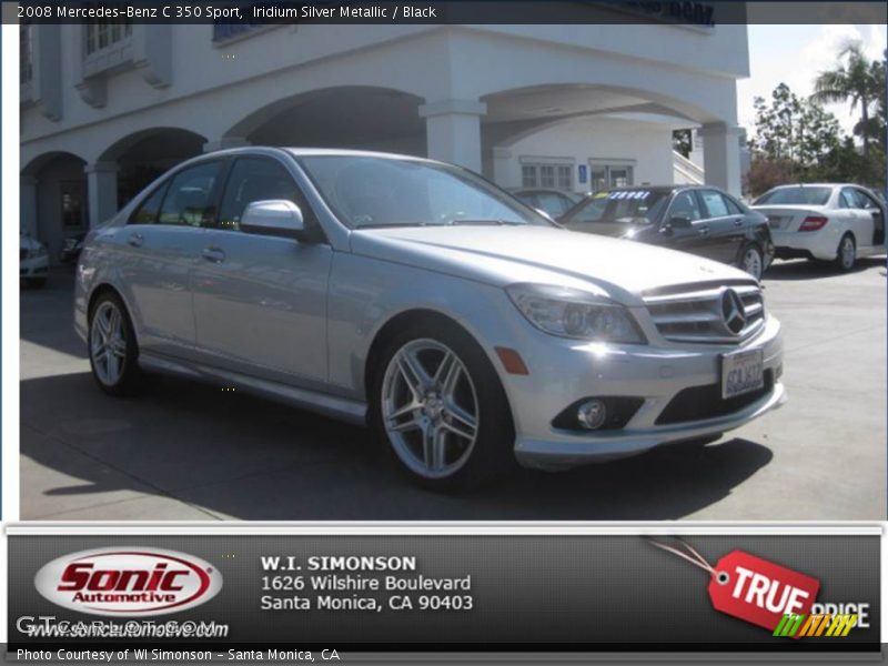 Iridium Silver Metallic / Black 2008 Mercedes-Benz C 350 Sport