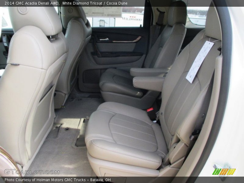 White Diamond Tricoat / Cocoa Dune 2014 GMC Acadia Denali AWD
