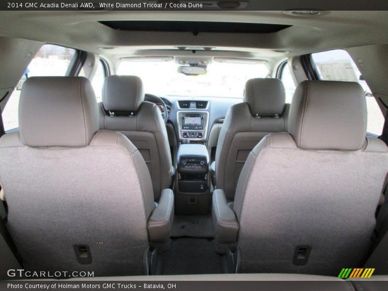 White Diamond Tricoat / Cocoa Dune 2014 GMC Acadia Denali AWD