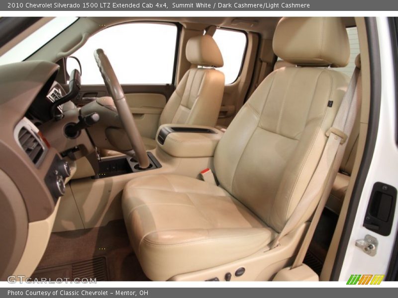 Summit White / Dark Cashmere/Light Cashmere 2010 Chevrolet Silverado 1500 LTZ Extended Cab 4x4