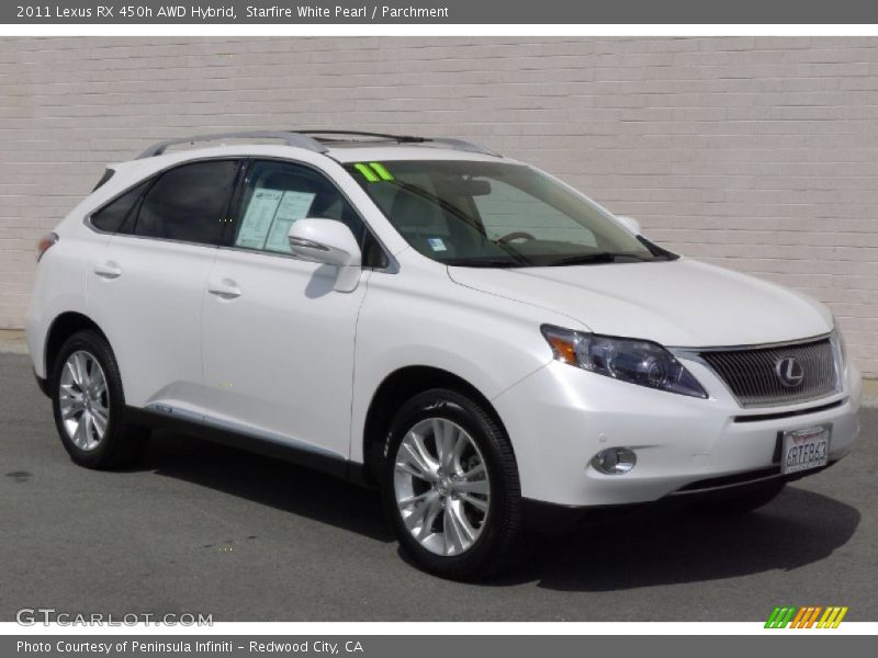Starfire White Pearl / Parchment 2011 Lexus RX 450h AWD Hybrid