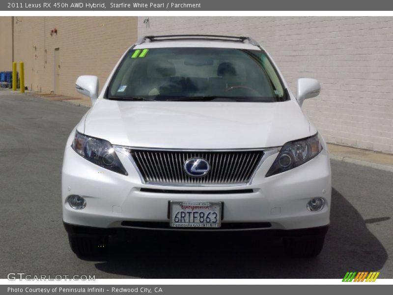 Starfire White Pearl / Parchment 2011 Lexus RX 450h AWD Hybrid