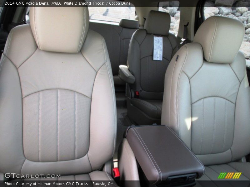 White Diamond Tricoat / Cocoa Dune 2014 GMC Acadia Denali AWD