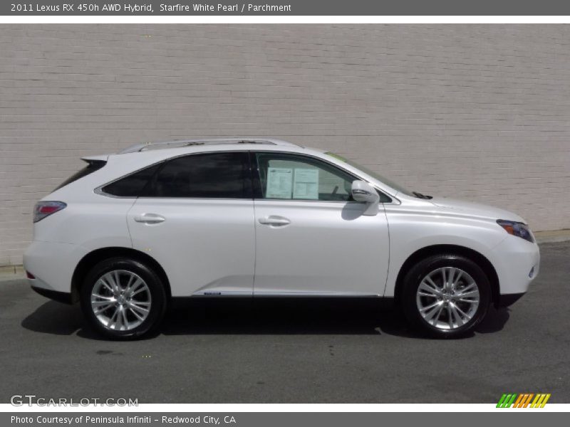 Starfire White Pearl / Parchment 2011 Lexus RX 450h AWD Hybrid