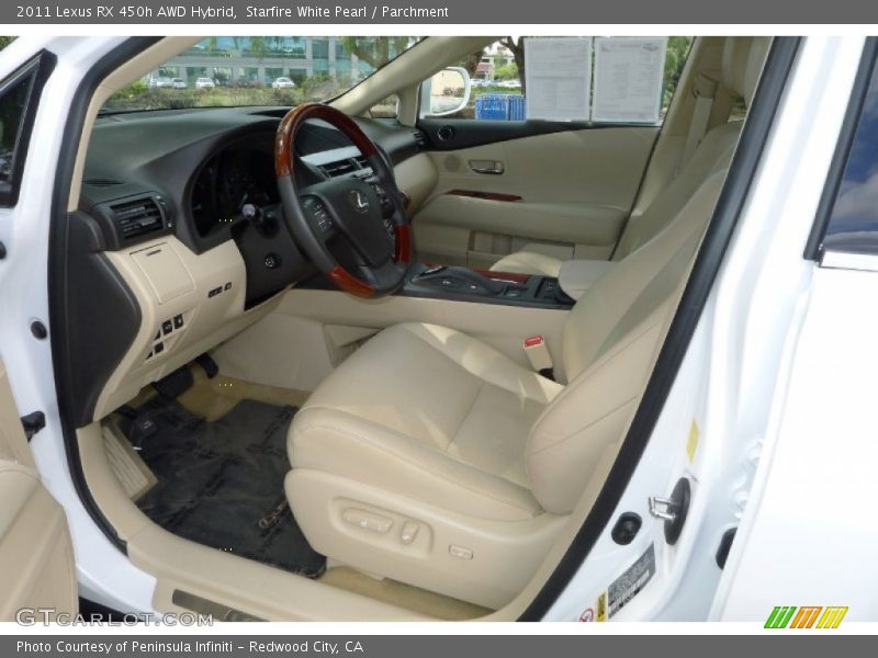 Starfire White Pearl / Parchment 2011 Lexus RX 450h AWD Hybrid