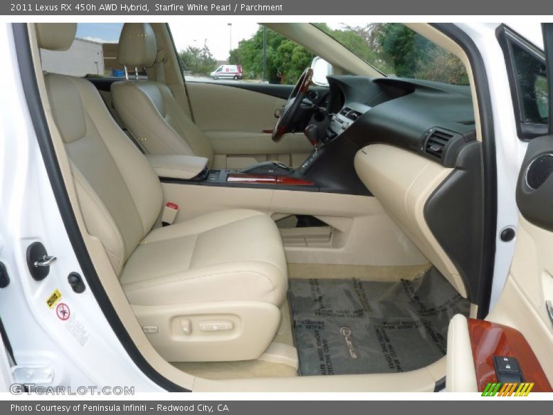 Starfire White Pearl / Parchment 2011 Lexus RX 450h AWD Hybrid