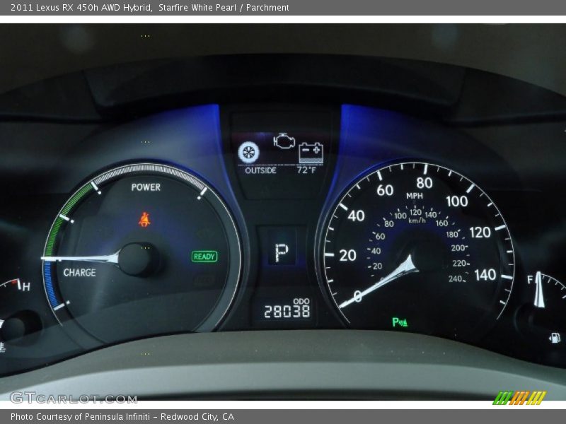 Starfire White Pearl / Parchment 2011 Lexus RX 450h AWD Hybrid
