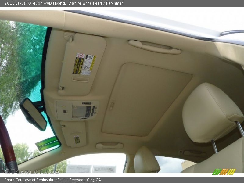 Starfire White Pearl / Parchment 2011 Lexus RX 450h AWD Hybrid