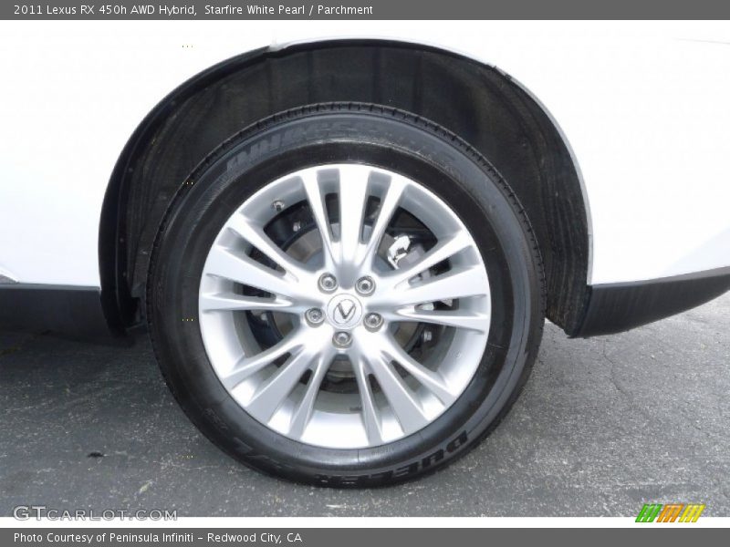 Starfire White Pearl / Parchment 2011 Lexus RX 450h AWD Hybrid