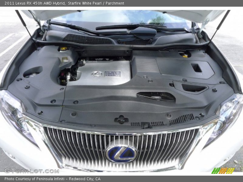 Starfire White Pearl / Parchment 2011 Lexus RX 450h AWD Hybrid