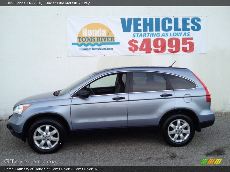 Glacier Blue Metallic / Gray 2009 Honda CR-V EX