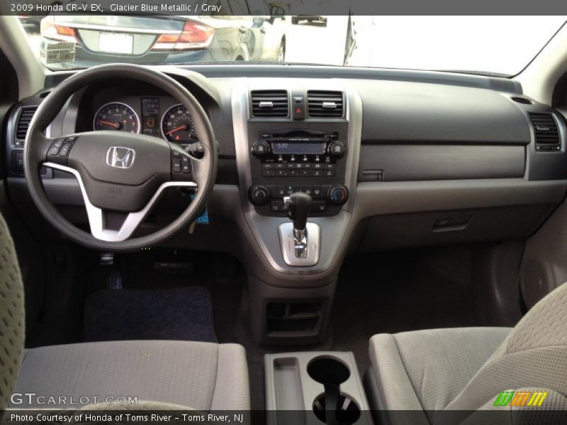 Glacier Blue Metallic / Gray 2009 Honda CR-V EX