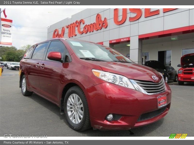 Salsa Red Pearl / Light Gray 2011 Toyota Sienna XLE