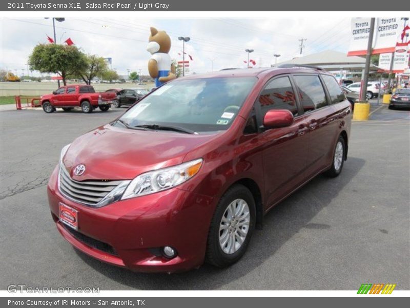 Salsa Red Pearl / Light Gray 2011 Toyota Sienna XLE