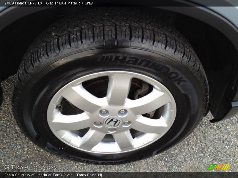 Glacier Blue Metallic / Gray 2009 Honda CR-V EX