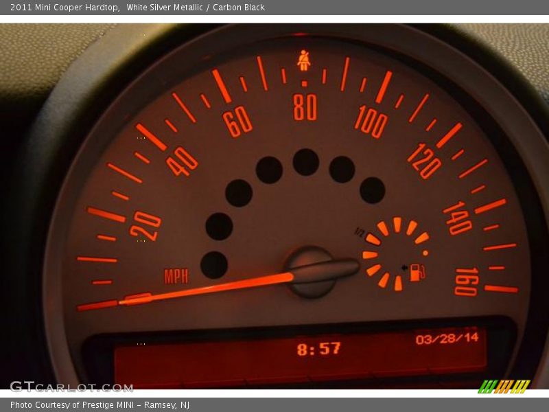 White Silver Metallic / Carbon Black 2011 Mini Cooper Hardtop