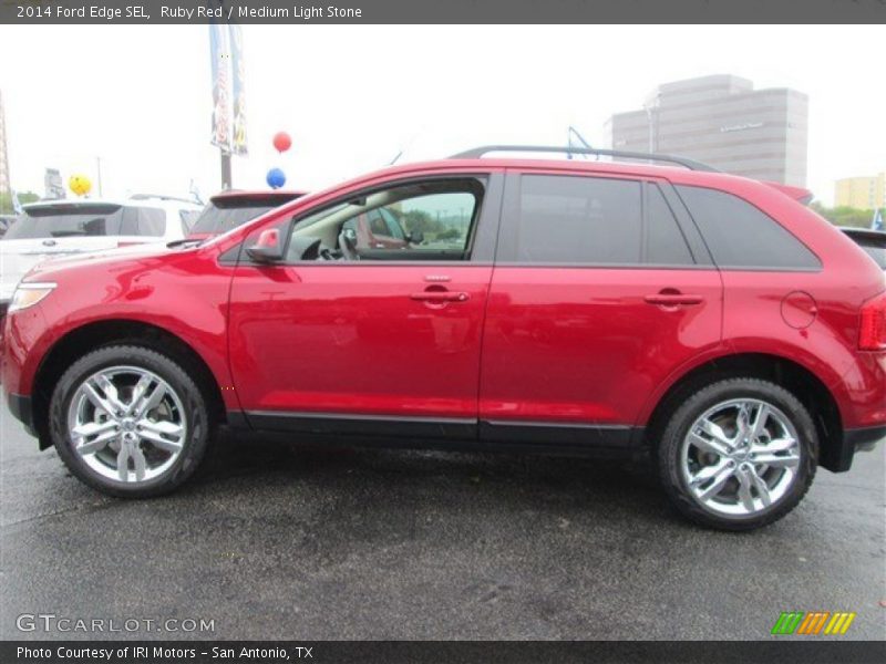 Ruby Red / Medium Light Stone 2014 Ford Edge SEL