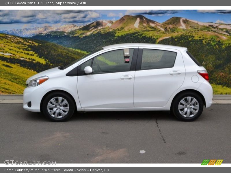 Super White / Ash 2013 Toyota Yaris LE 5 Door