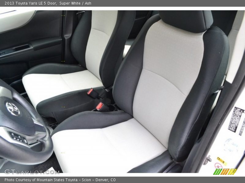Super White / Ash 2013 Toyota Yaris LE 5 Door