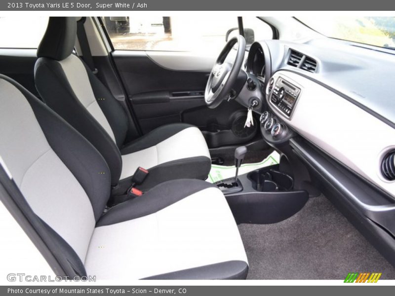 Super White / Ash 2013 Toyota Yaris LE 5 Door