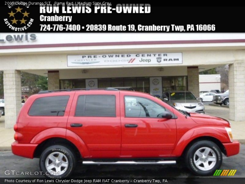 Flame Red / Medium Slate Gray 2005 Dodge Durango SLT