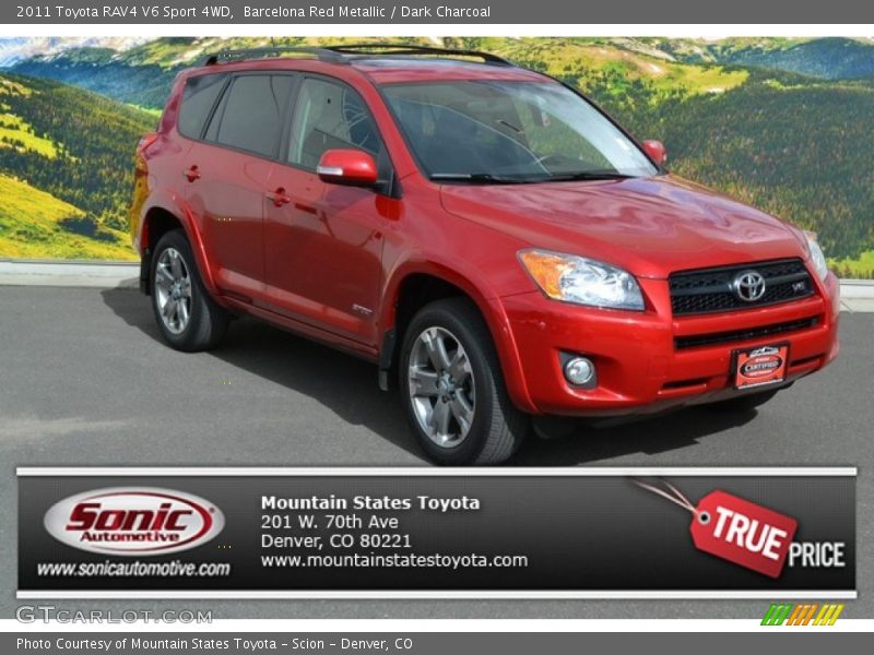 Barcelona Red Metallic / Dark Charcoal 2011 Toyota RAV4 V6 Sport 4WD