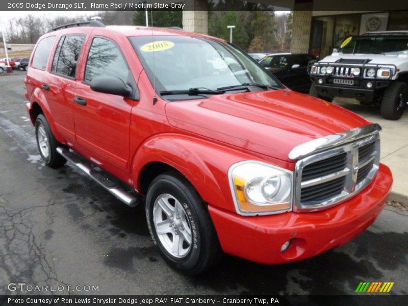 Flame Red / Medium Slate Gray 2005 Dodge Durango SLT