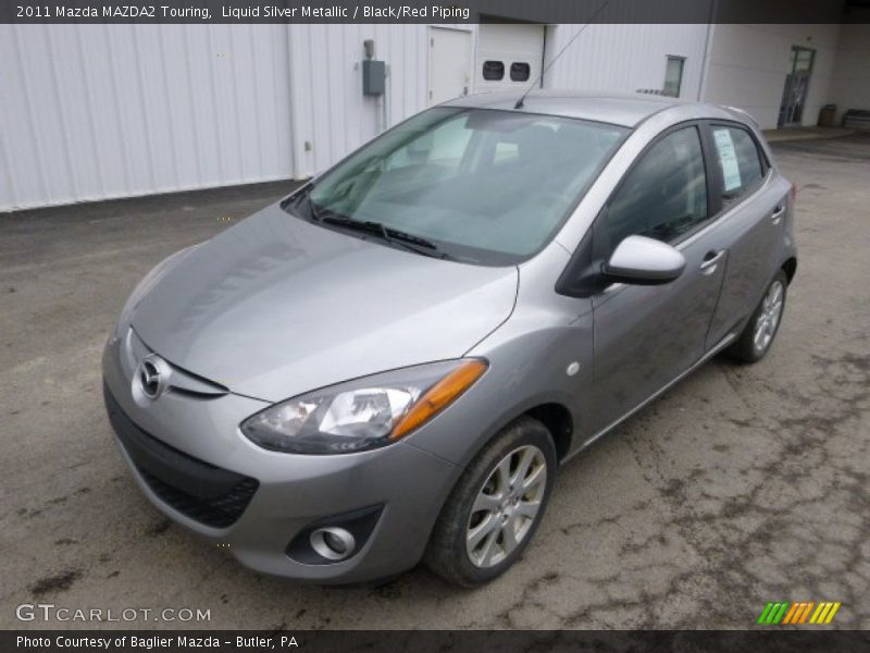 Liquid Silver Metallic / Black/Red Piping 2011 Mazda MAZDA2 Touring