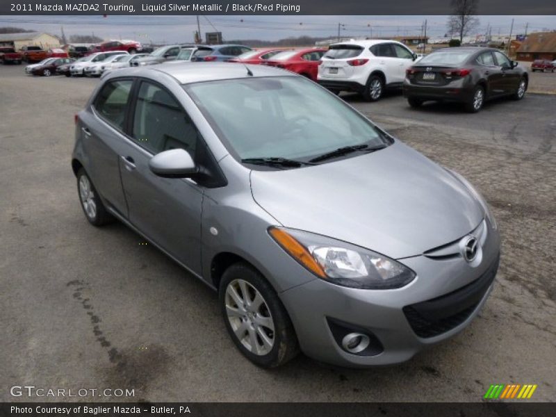Liquid Silver Metallic / Black/Red Piping 2011 Mazda MAZDA2 Touring