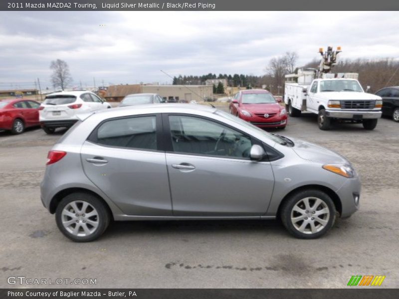 Liquid Silver Metallic / Black/Red Piping 2011 Mazda MAZDA2 Touring