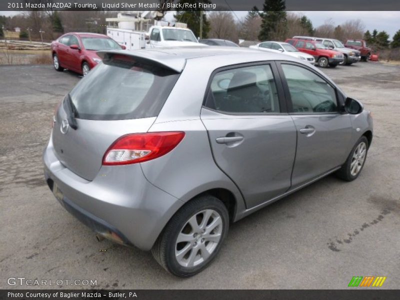 Liquid Silver Metallic / Black/Red Piping 2011 Mazda MAZDA2 Touring