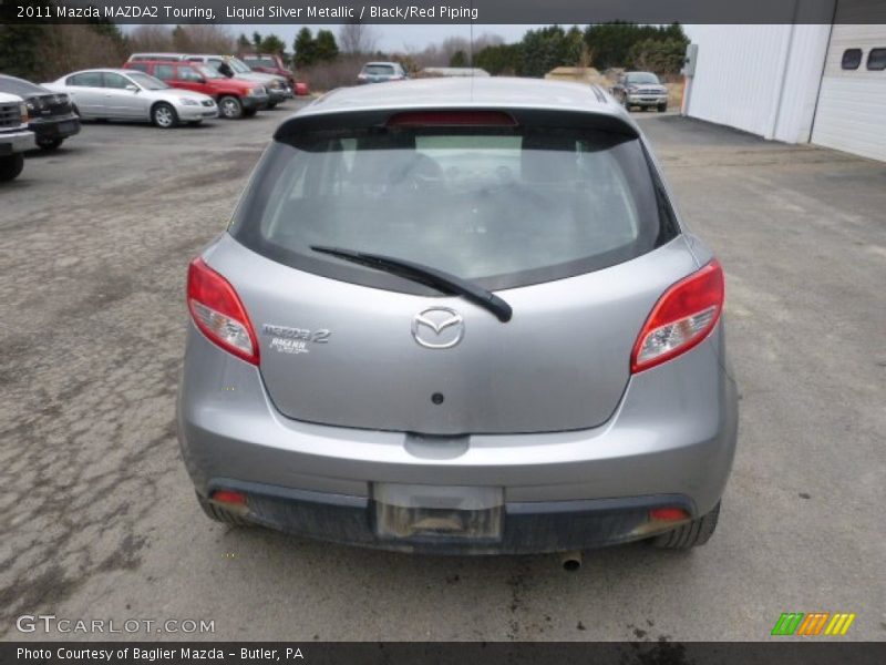 Liquid Silver Metallic / Black/Red Piping 2011 Mazda MAZDA2 Touring