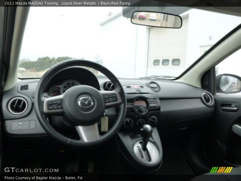 Liquid Silver Metallic / Black/Red Piping 2011 Mazda MAZDA2 Touring