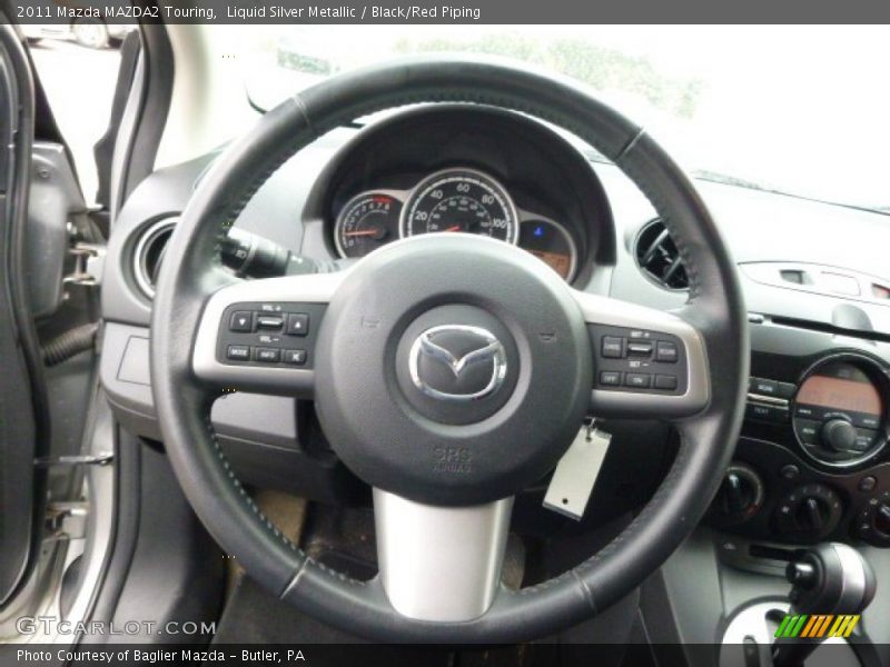 Liquid Silver Metallic / Black/Red Piping 2011 Mazda MAZDA2 Touring