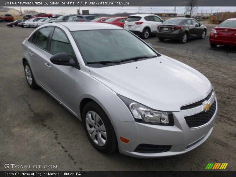 Silver Ice Metallic / Jet Black/Medium Titanium 2014 Chevrolet Cruze LS