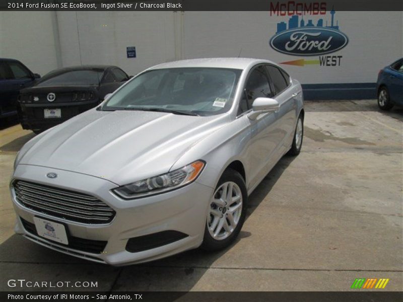 Ingot Silver / Charcoal Black 2014 Ford Fusion SE EcoBoost