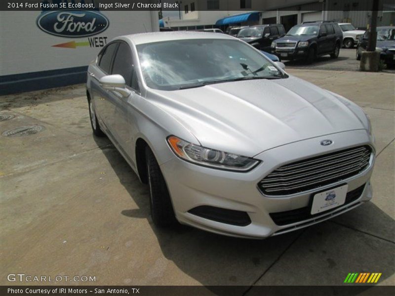 Ingot Silver / Charcoal Black 2014 Ford Fusion SE EcoBoost