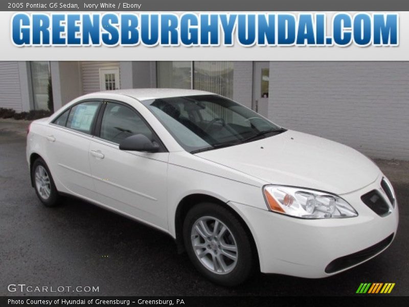 Ivory White / Ebony 2005 Pontiac G6 Sedan