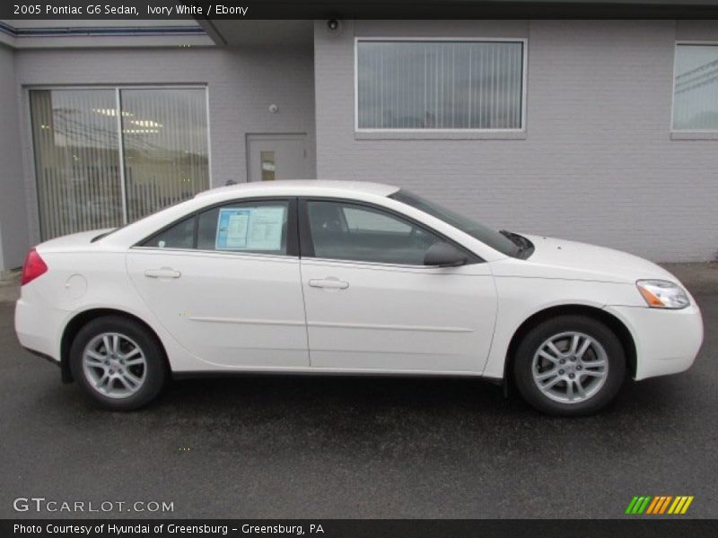 Ivory White / Ebony 2005 Pontiac G6 Sedan