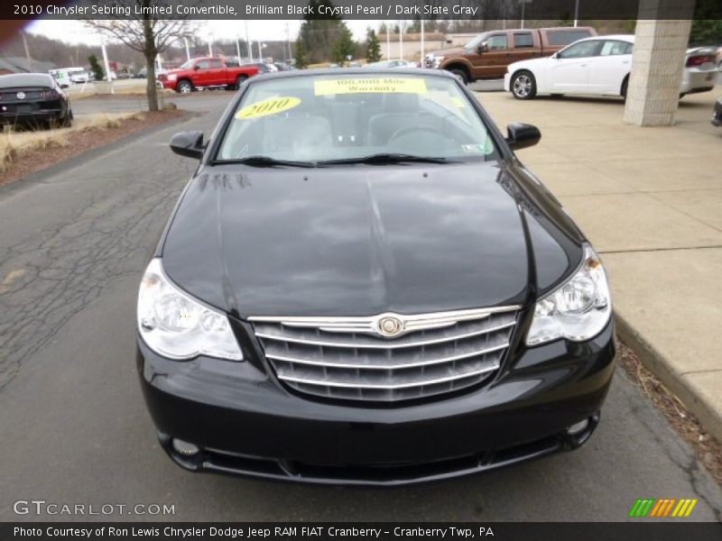 Brilliant Black Crystal Pearl / Dark Slate Gray 2010 Chrysler Sebring Limited Convertible